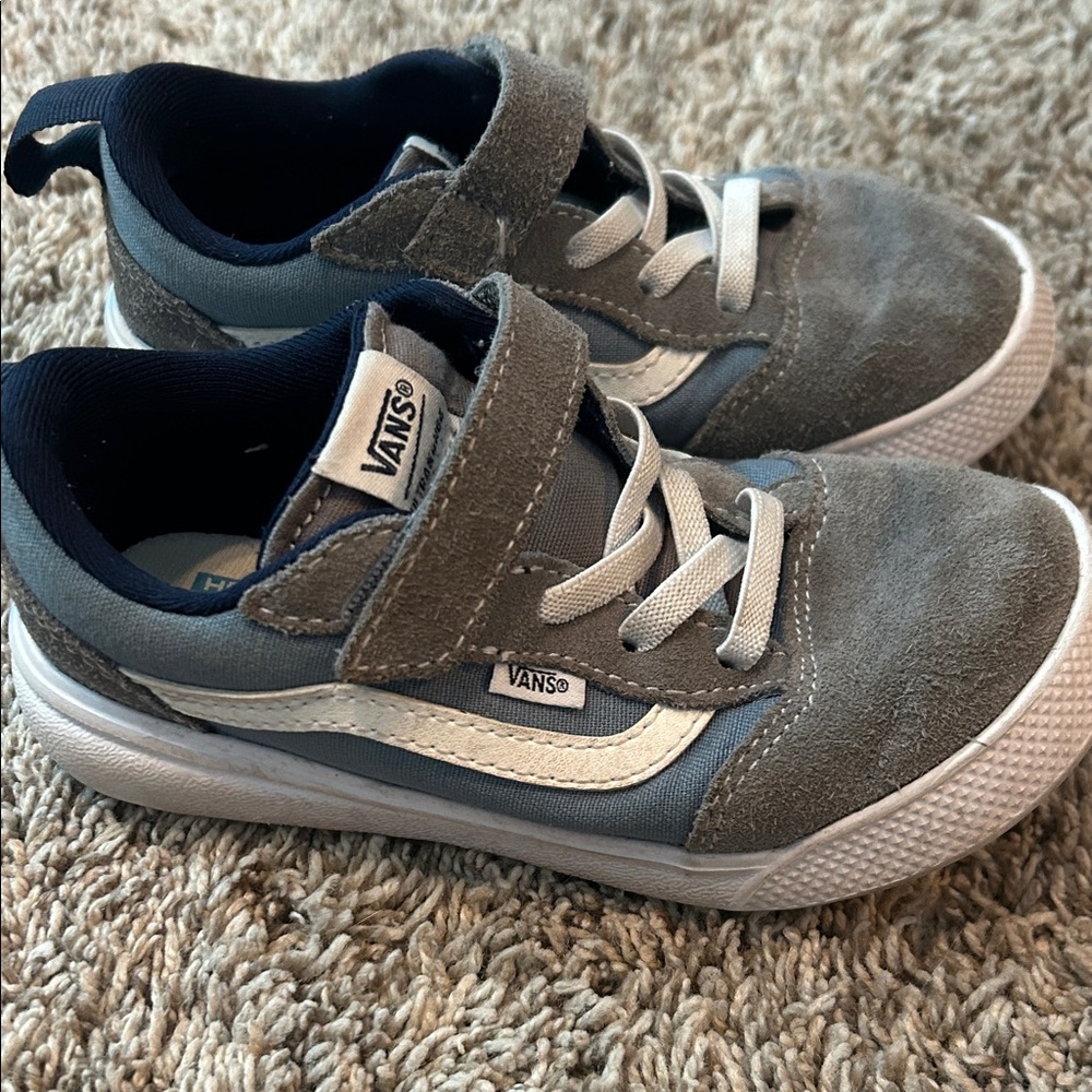 Vans Kids Charcoal and White Sneakers
